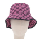GUCCI GG Canvas Bucket Hat Pink Silver 656573 Auth BA16212V-13
