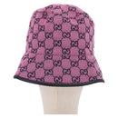 GUCCI GG Canvas Bucket Hat Pink Silver 656573 Auth BA16212V-2