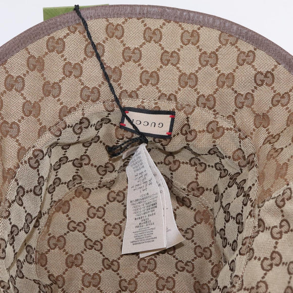 GUCCI GG Bucket Hat Canvas Beige 700851 Auth BA16213V