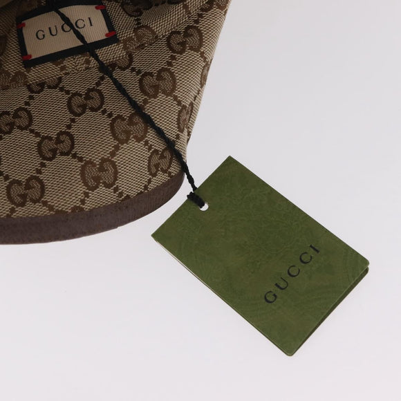 GUCCI GG Bucket Hat Canvas Beige 700851 Auth BA16213V