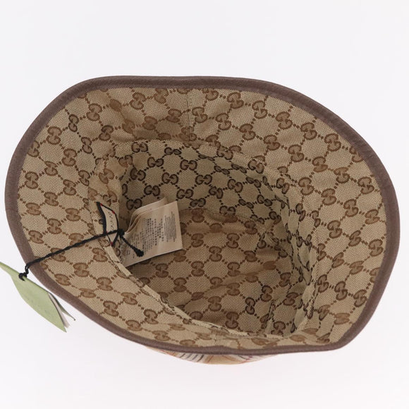 GUCCI GG Bucket Hat Canvas Beige 700851 Auth BA16213V