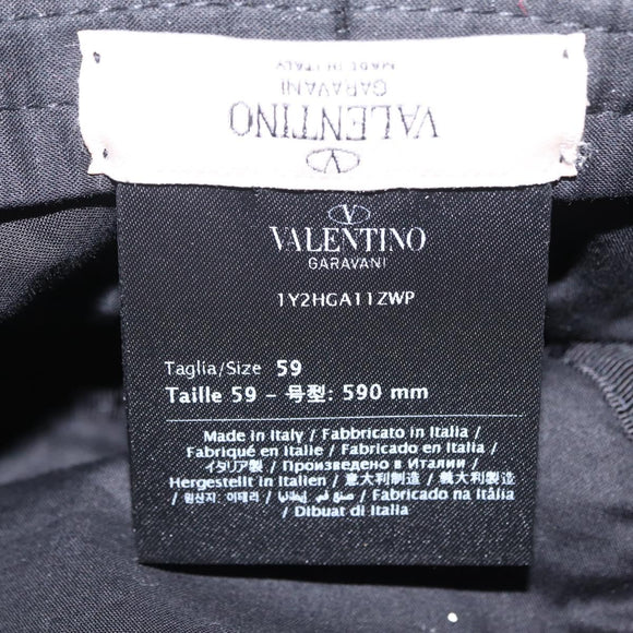 Valentino Bucket Hat Wool Black White Auth BA16214V