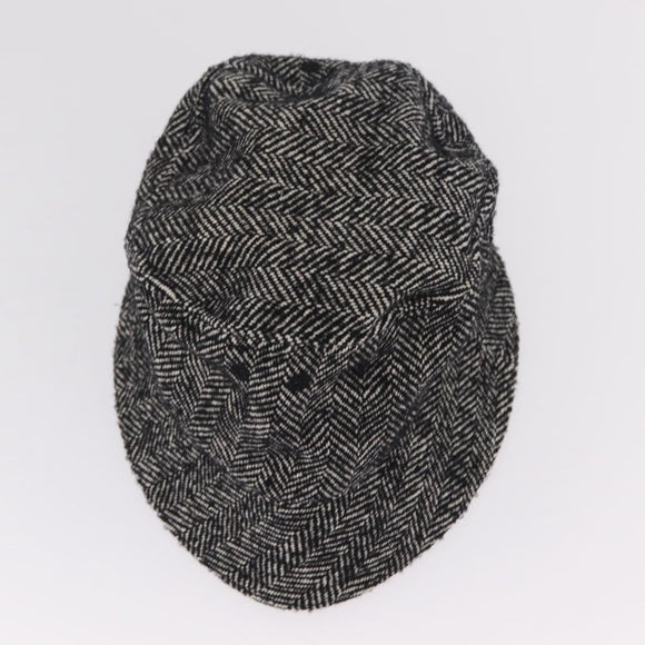 Valentino Bucket Hat Wool Black White Auth BA16214V