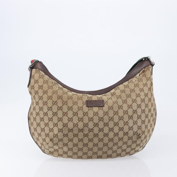 GUCCI GG Canvas Web Sherry Line Tote Bag Shoulder Bag 2 Set Beige Auth BA16222