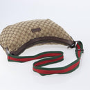 GUCCI GG Canvas Web Sherry Line Tote Bag Shoulder Bag 2 Set Beige Auth BA16222-14