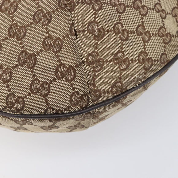 GUCCI GG Canvas Web Sherry Line Tote Bag Shoulder Bag 2 Set Beige Auth BA16222