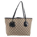 GUCCI GG Canvas Web Sherry Line Tote Bag Shoulder Bag 2 Set Beige Auth BA16222-2