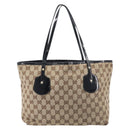 GUCCI GG Canvas Web Sherry Line Tote Bag Shoulder Bag 2 Set Beige Auth BA16222-3