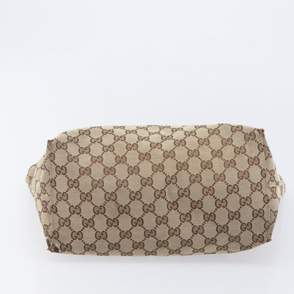 GUCCI GG Canvas Web Sherry Line Tote Bag Shoulder Bag 2 Set Beige Auth BA16222