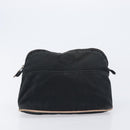 HERMES Pouch Hand Bag Canvas 3 Set Black Navy Auth BA16223-11