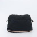 HERMES Pouch Hand Bag Canvas 3 Set Black Navy Auth BA16223-12