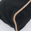 HERMES Pouch Hand Bag Canvas 3 Set Black Navy Auth BA16223-16