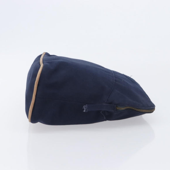 HERMES Pouch Hand Bag Canvas 3 Set Black Navy Auth BA16223