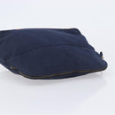 HERMES Pouch Hand Bag Canvas 3 Set Black Navy Auth BA16223-21