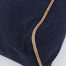 HERMES Pouch Hand Bag Canvas 3 Set Black Navy Auth BA16223-23