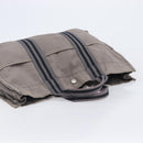 HERMES Pouch Hand Bag Canvas 3 Set Black Navy Auth BA16223-5