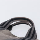 HERMES Pouch Hand Bag Canvas 3 Set Black Navy Auth BA16223-6