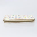 LOUIS VUITTON Monogram Multicolor Long Wallet 2 Set White LV Auth BA16225-5