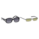 FENDI Sunglasses Plastic Metal 2 Set Black Purple Auth BA16226-1