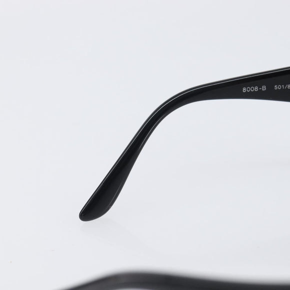 BVLGARI Sunglasses Plastic Black Silver Auth BA16227