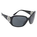 BVLGARI Sunglasses Plastic Black Silver Auth BA16227-1
