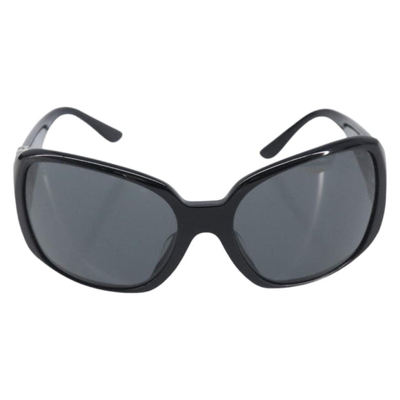 BVLGARI Sunglasses Plastic Black Silver Auth BA16227