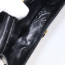 BALLY Shoulder Bag Leather Black Gold Auth BA1625-12