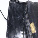 BALLY Shoulder Bag Leather Black Gold Auth BA1625-19
