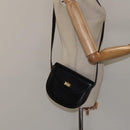 BALLY Shoulder Bag Leather Black Gold Auth BA1625-21