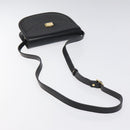 BALLY Shoulder Bag Leather Black Gold Auth BA1625-7