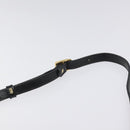 BALLY Shoulder Bag Leather Black Gold Auth BA1625-8