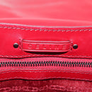 CELINE Boogie Bag Hand Bag Patent Red Silver Auth BA16250A-18