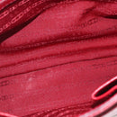CELINE Boogie Bag Hand Bag Patent Red Silver Auth BA16250A-19