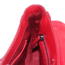 CELINE Boogie Bag Hand Bag Patent Red Silver Auth BA16250A-21