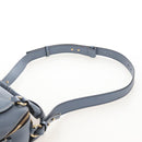 Chloe Dahlia Hand Bag Leather 2way Light Blue Gold Tone Auth BA16258V-14