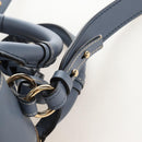 Chloe Dahlia Hand Bag Leather 2way Light Blue Gold Tone Auth BA16258V-15