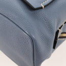 Chloe Dahlia Hand Bag Leather 2way Light Blue Gold Tone Auth BA16258V-20