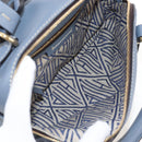 Chloe Dahlia Hand Bag Leather 2way Light Blue Gold Tone Auth BA16258V-23