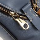 Chloe Dahlia Hand Bag Leather 2way Light Blue Gold Tone Auth BA16258V-29