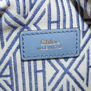 Chloe Dahlia Hand Bag Leather 2way Light Blue Gold Tone Auth BA16258V-30