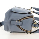 Chloe Dahlia Hand Bag Leather 2way Light Blue Gold Tone Auth BA16258V-7