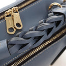 Chloe Dahlia Hand Bag Leather 2way Light Blue Gold Tone Auth BA16258V-9