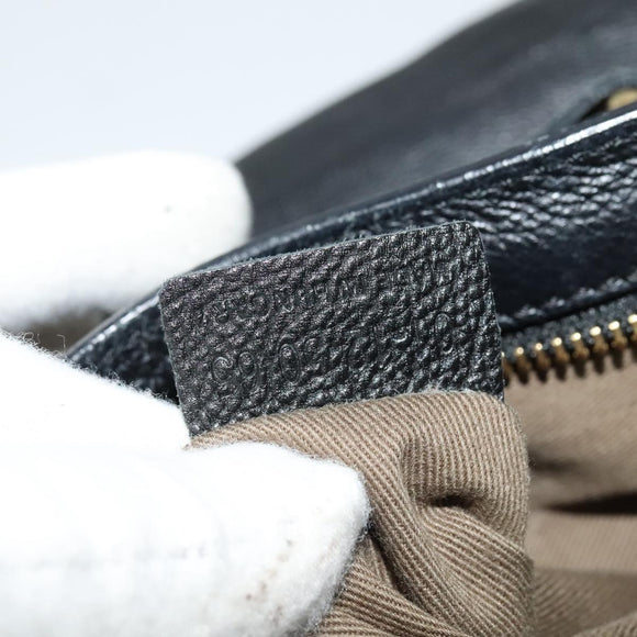 Chloe Elsie Hand Bag Leather 2way Black Gold Auth BA1626