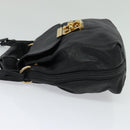 Chloe Elsie Hand Bag Leather 2way Black Gold Auth BA1626-3