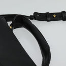 Chloe Elsie Hand Bag Leather 2way Black Gold Auth BA1626-14