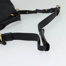 Chloe Elsie Hand Bag Leather 2way Black Gold Auth BA1626-8