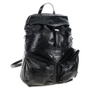 PRADA Backpack Leather 2way Black Silver Auth BA16262SAM-1