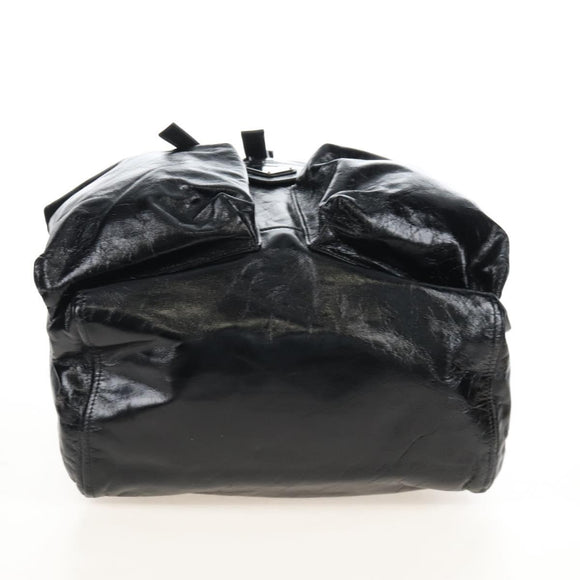 PRADA Backpack Leather 2way Black Silver Auth BA16262SAM