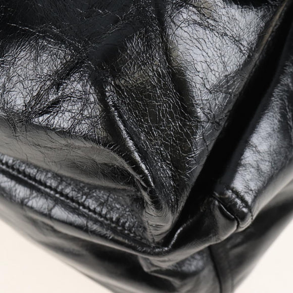 PRADA Backpack Leather 2way Black Silver Auth BA16262SAM