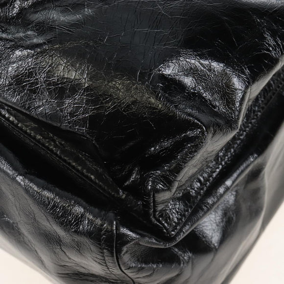 PRADA Backpack Leather 2way Black Silver Auth BA16262SAM